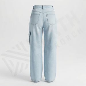 Mini-jupe en jean en coton de haute qualité OEM, vente en gros, sur mesure, taille femme, jeans pour femmes, bouton, mode streetwear, bas décontractés - Product Image 2