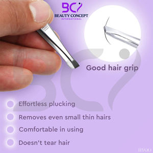 Pinzas de Acero Inoxidable con Punta Inclinada Personalizadas para Eliminar Vello Encarnado y Fino, Pinzas para Cejas de Mujer - Duraderas - Product Image 3