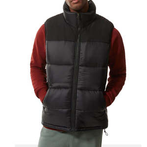 Gilet en laine pour hommes, top en vente en gros, gilet parka de travail avec logo personnalisé, design coupe-vent à bulles, en vente - Product Image 1