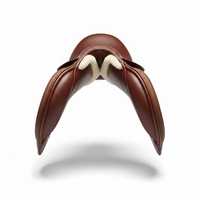 Selle de cheval Premium Real International Saddlery RES-15 en cuir bicolore, confortable pour le dressage anglais, avec arceau en plastique durable