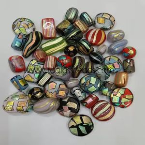 Best Price on Unique 10mm <b>Fused</b> Dichroic Glass <b>Beads</b> Gold Black Blue Bracelet Decoration Directly from India Manufacturer - Product Image 2