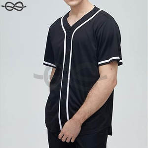 เสื้อเบสบอลแขนครึ่งคอวีเข้ารูปผ้าฝ้ายคอปกเข้ารูป - Product Image 5