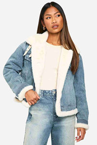 Chaqueta Vaquera de Invierno para Mujer, Nueva Tendencia 2026, con Mangas Largas, 2 Bolsillos Delanteros, Estampada, Transpirable, Rellena de Algodón OEM - Product Image 6