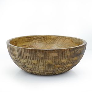 Tazón de Madera Maciza Natural, Plato Redondo Hecho a Mano para Aperitivos, Frutas y Decoración para la Mesa de Comedor - Product Image 3