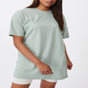 180gsm ผ้าฝ้าย100% โลโก้ที่กำหนดเองพิมพ์ว่างเปล่าเสื้อยืดขายส่งธรรมดาผู้หญิงเสื้อยืด - Product Image 4