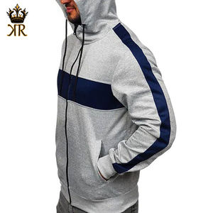 Wholesale High Quality Twill Lining Long Sleeve Heavy Cotton <b>Zip</b> up <b>Hoodies</b> <b>With</b> <b>Pockets</b> for <b>Men</b> - Product Image 5