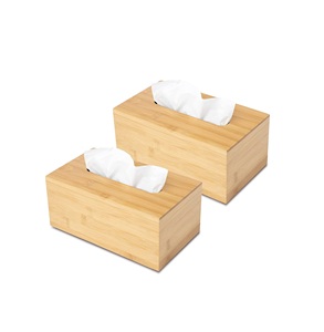 Caja de pañuelos de madera de forma rectangular, única, superventas, hogar, oficina, boda, cocina, mesa, soporte de pañuelos de madera, MOQ bajo - Product Image 4
