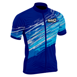 เสื้อจักรยานพรีเมียมแบบยูนิเซ็กซ์ แขนสั้น ซิปเต็มตัว ผลิตจากโพลีเอสเตอร์ผสมสแปนเด็กซ์ กันน้ำ กันลม ระบายอากาศได้ดี ยืดหยุ่น แห้งเร็ว - Product Image 1