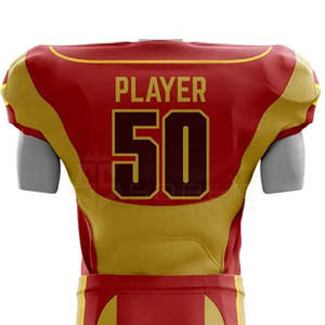 Uniforme de Fútbol Americano 100% Poliéster de Alta Calidad, Diseño Personalizado, Transpirable, de Secado Rápido, Tallas Grandes, Logotipo Personalizado, MOQ Bajo, Venta al Por Mayor - Product Image 5