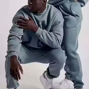 Fabricant Vente de Gros Ensembles Surdimensionnés pour Hommes Personnalisé 100% Coton Survêtement Uni avec Logo OEM Pull Thermique Sweat-shirt - Product Image 2