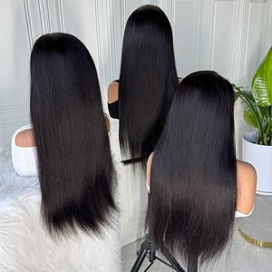 Straight Human Hair <b>Wig</b> Natural Color 13x4 13x6 HD Lace <b>Front</b> <b>Wig</b> Transparent Lace Pre Plucked Full Density - Product Image 6