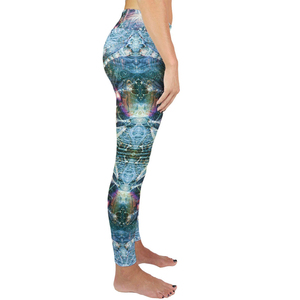 Mallas transpirables de secado rápido sin costuras para entrenamiento de talla grande para mujer, estampado colorido por sublimación de verano - Product Image 2