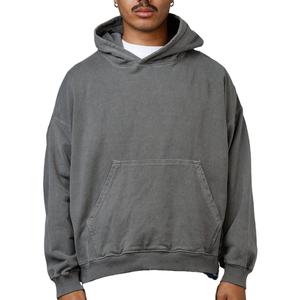 Sudadera con Capucha Extra Grande Lavada OEM, Estilo Urbano Vintage, Sudadera Unisex Informal para Uso Diario, Sudadera Gruesa de Algodón - Product Image 1