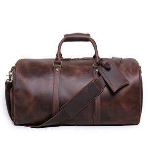Leather Duffle Bag for Travel with Toiletry Bag and <b>Shoe</b> Compartment, Weekender Overnight Gym Bag for Men <b>Women</b> - Product Image 3