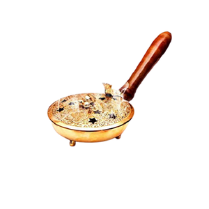 Superior Quality Brass Incense And <b>Bakhoor</b> Burner With Lid And Wooden Handle <b>Oud</b> Burner At Competitive Price - Product Image 2