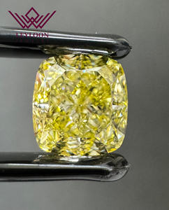 Cuscino per gioielli Leyloon modificato taglio brillante 3.01ct fantasia giallo VS2 per diamante naturale certificato per la creazione di gioielli - Product Image 1