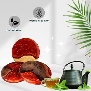 Best Theme Design Wood <b>Epoxy</b> <b>Table</b> Coaster Best for Parties and Other Functions Tableware Decorative Beast Design Coaster - Product Image 2