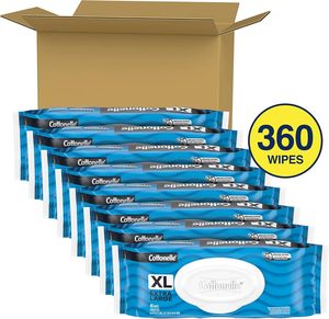 Lingettes humides jetables Cottonelle XL, lingettes pour adultes grandes, 8 paquets à couvercle rabattable (45 lingettes par paquet, 360 lingettes jetables au total) - Product Image 4