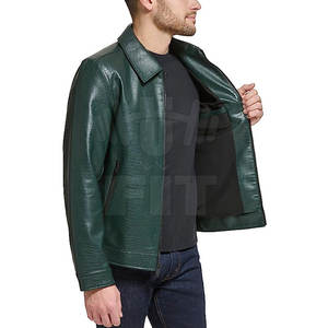 Chaqueta de Cuero para Hombre de Moda al por Mayor, Chaqueta de Cuero PU para Hombre, Chaqueta de Cuero de Alta Calidad - Product Image 5
