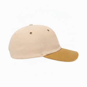 Gorra de Béisbol Unisex de 6 Paneles, Color Beige Mostaza, Lona, Ajustable, Color Sólido, Casual, para las Cuatro Estaciones, Personalizada con Sublimación en Seda Satinada - Product Image 4