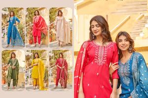 ล่าสุด kurti พิมพ์ลายและ dupatta เย็บปักถักร้อยที่สวยงาม Wory - Product Image 6