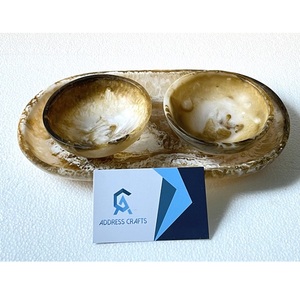 Cuenco redondo de resina para tuercas hecho a medida, último diseño, bandeja de resina de Color de cuerno, Mini cuenco, decoración de boda, suministros para el hogar y el Hotel, cuenco para todos los días - Product Image 2