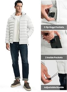 2025 <b>Men's</b> Eco-Friendly Breathable Quick-Dry Casual <b>Puffer</b> <b>Jacket</b> Customizable Stand Collar Front Logo Winter Long Sleeve - Product Image 4
