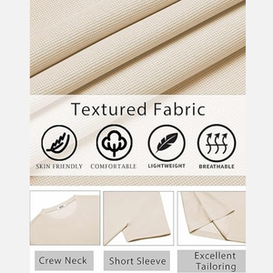 Camiseta básica clásica informal de verano con cuello redondo de manga corta lavada de secado rápido transpirable de algodón 100% para hombre - Product Image 6