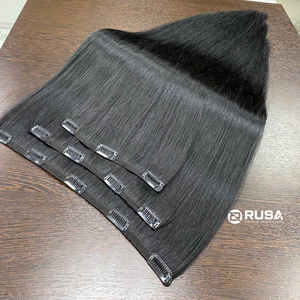 Extensiones de Cabello Natural Vietnamita de Alta Calidad con Clip, Venta al Por Mayor de Fábrica, Personalizadas, Sin Sintético, con Longitud de 10 a 34 Pulgadas - Product Image 4
