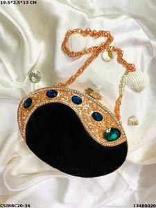 El mejor embrague de diamantes de imitación de nácar con acabado de Metal para mujer, monedero para boda, fiesta, aniversario, embrague de noche de alta calidad - Product Image 3