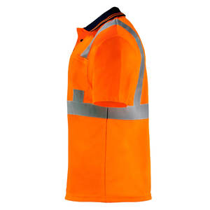 Prix de gros Polo à manches courtes de construction haute visibilité personnalisé Vêtements de travail de sécurité Polos de construction - Product Image 4