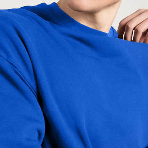 Sudadera de talla grande de alta calidad, sudadera holgada de otoño e invierno para hombre a la venta, la mejor venta, sudaderas de Color azul liso para hombre - Product Image 5
