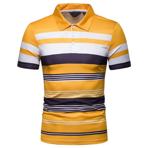 Nuevo verano cuarto botón abajo Polo camisetas sublimación tejido suave algodón tela Turn Down Collar Golf POLO camisa hombres - Product Image 1