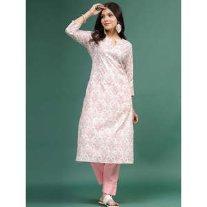 Robe décontractée pour femme, style bohème, coupe droite, en coton imprimé floral, col en V, longueur genou, taille XS, respirante et naturelle - Product Image 5