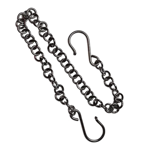 โซ่เหล็กสีดำสำหรับแขวนต้นไม้ในสวน ที่แขวนอาหารนก กระถางต้นไม้ โคมไฟ และของตกแต่ง พร้อมตะขอปรับระดับได้ - Product Image 2