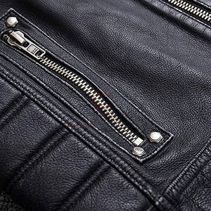 Meilleur prix de vente Gilet en cuir pour homme en cuir PU Vente chaude Gilet en cuir décontracté d'hiver Conception personnalisée Durable Respirant Imperméable Service OEM - Product Image 3