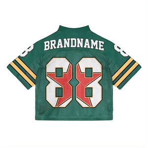 Camisetas de fútbol de Francia Mesi recortadas de malla cuadrada de gran tamaño Vintage personalizadas del mejor fabricante, estilo Streetwear para hombres para fútbol - Product Image 4