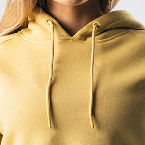 Customized Casual 100% Cotton <b>Winter</b> Crop <b>Top</b> Hoodie with Front Logo Soft Breathable Women's - Product Image 5