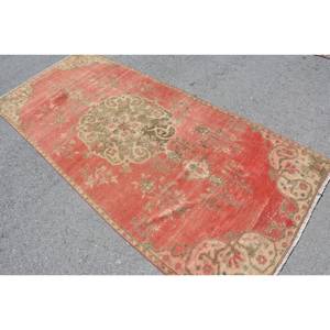 Alfombra turca Vintage rojo Beige 3,7X8,6 pies área grande diseño de retazos de lana para pasillo dormitorio Rectangular habitación de látex cabecera - Product Image 2