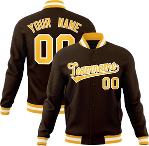 Veste universitaire OEM ODM avec patchs de broderie de lettres en chenille de haute qualité College Baseball Teamwear Letterman Jacket Supply - Product Image 1