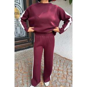 Conjunto de Punto Casual y Cómodo con Bordes a Rayas 10217 - Product Image 3