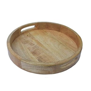 Plateau en bois de nouvelle conception plateau de service en bois de style standard plateau de service de dessert de nourriture de finition naturelle - Product Image 5