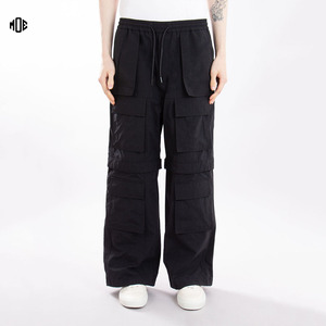 กางเกงสเวตเตอร์ทรงแบ็กกี้ขากว้างสำหรับผู้หญิงใหม่กางเกงกันลมผ้าไนลอนคอตตอนระบายอากาศพิมพ์ลาย3D โลโก้ตามสั่งปัก - Product Image 1