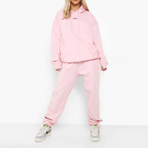 Chándal informal de fabricante al por mayor, chándal de algodón para mujer, Conjunto de sudadera polar informal de diseño personalizado de fábrica para invierno - Product Image 3