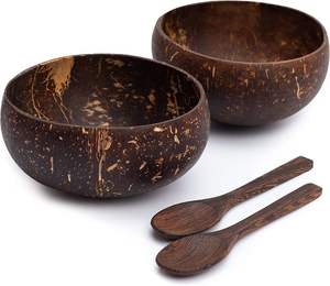 100% diseño Natural decoración del hogar artículo de cocina cuenco para servir de coco cuencos de ensalada de interior con pulido y disponible - Product Image 1