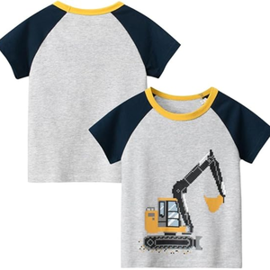 T-shirt en coton tricoté pour tout-petit garçon élégant et économique Applique personnalisée Boutique Vêtements d'été pour enfants garçon Vêtements - Product Image 3