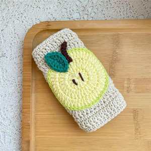 Funda de Volante de Coche de Algodón Tejida a Mano con Diseño de Manzana, Origen China, Protector de Hombro y Funda de Palanca de Cambios - Modelo Akki 1 - Product Image 2
