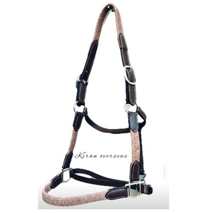 Cabestro de cabeza de caballo de cuero de estilo trenzado de lujo Hardware Chapado en plata Resistente a la decoloración y duradero hecho a mano - Product Image 5