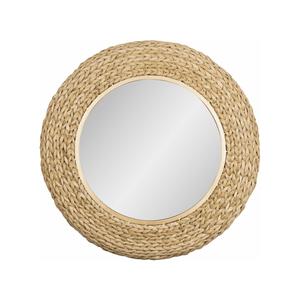 Espejo de pared decorativo medio contemporáneo tejido a mano de jacinto de agua para dormitorio, baño, sala de estar, Vietnam, venta al por mayor - Product Image 1