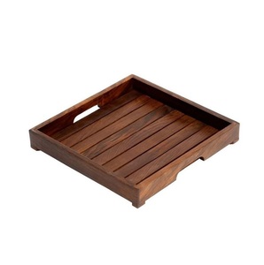 ถาดเสิร์ฟอาหารไม้ถาดเสิร์ฟอาหารดีไซน์สีสำหรับบ้านโรงแรมและร้านอาหาร - Product Image 2